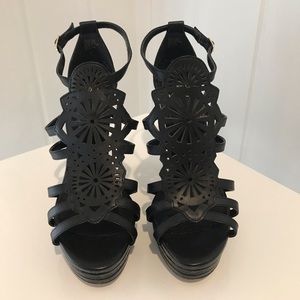 Isola Black High Heel Sandals